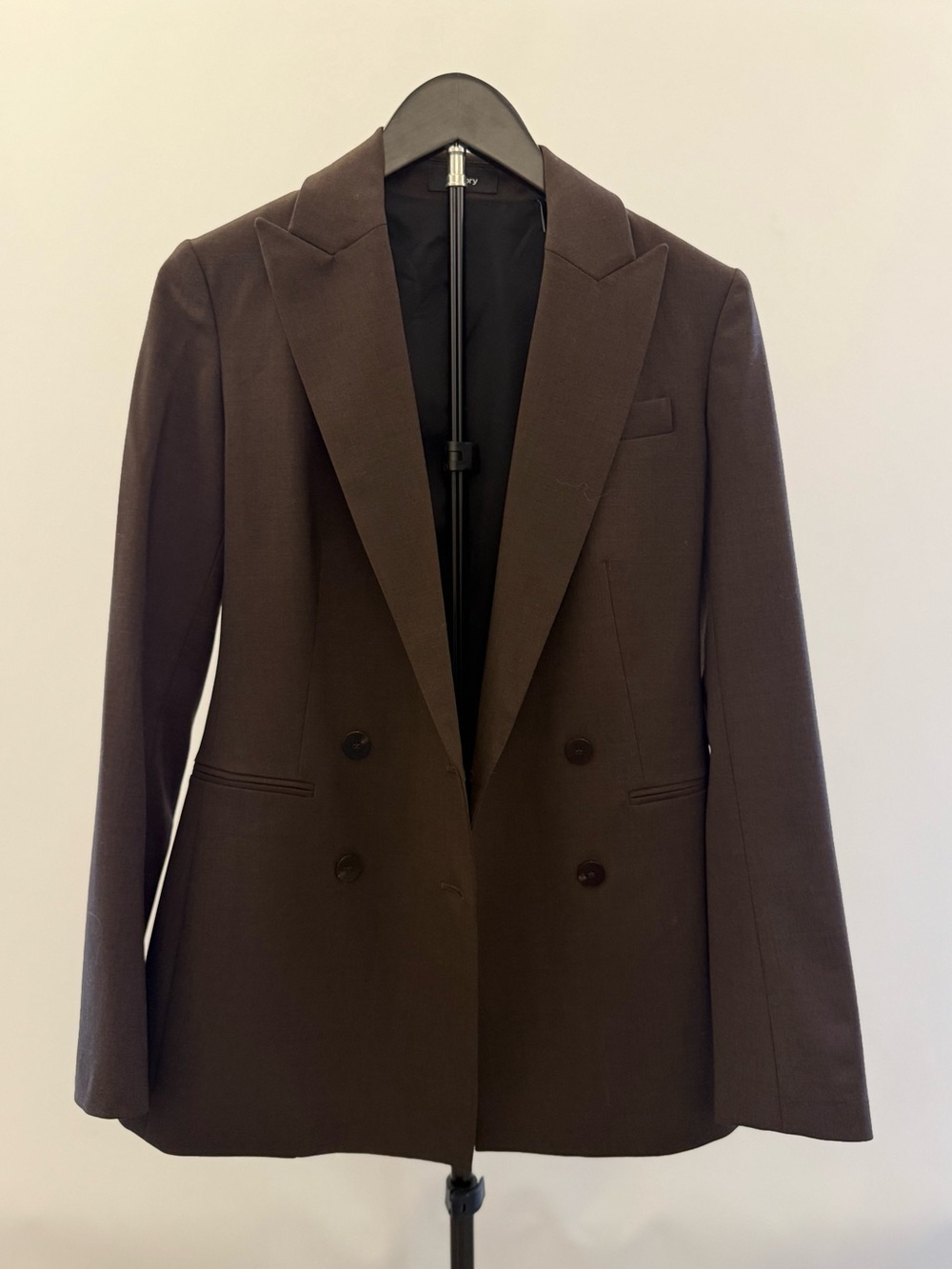 Theory Power Jacket R Blazer in Sedona Wool (Brown)
